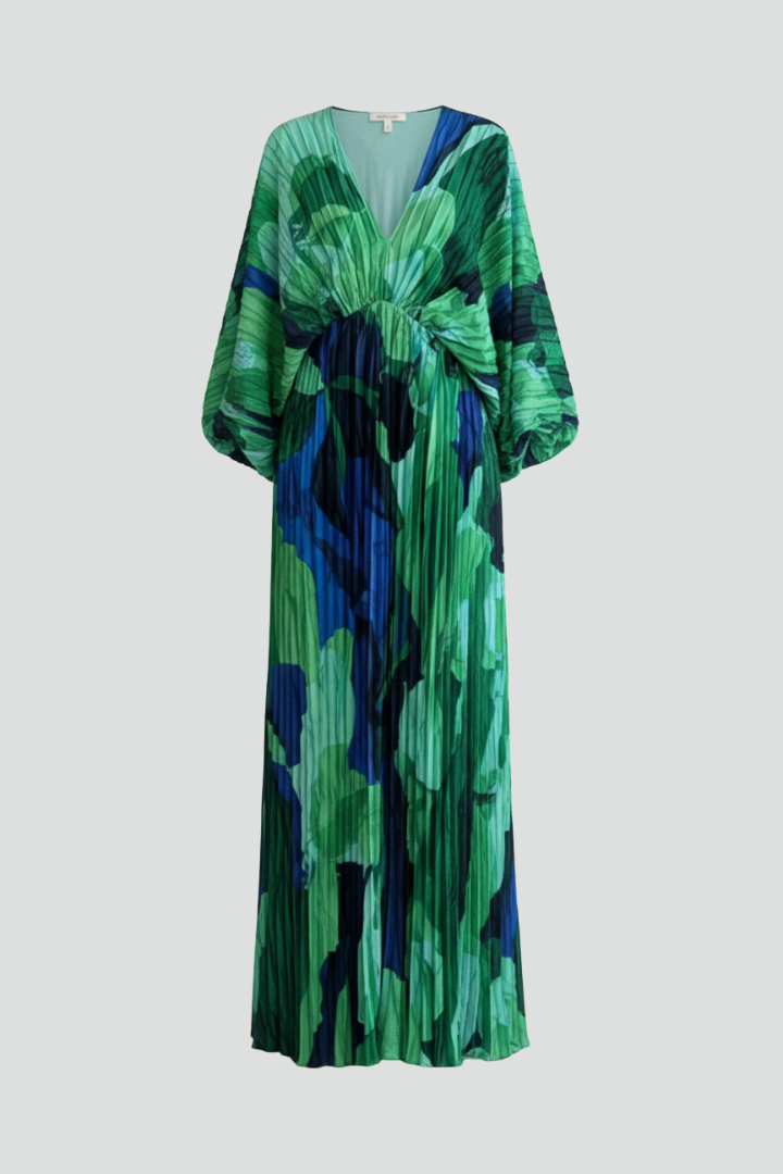 Cordelia

Wait, | Women's V-Neck Long Sleeve Pleated Maxi Dress