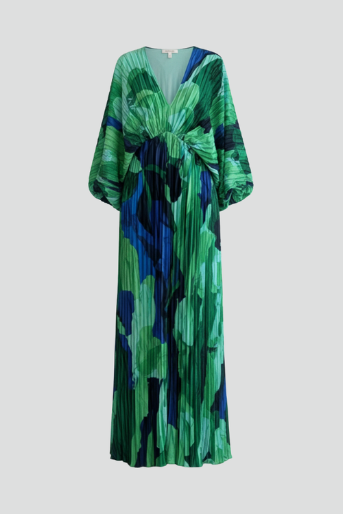 Cordelia

Wait, | Women's V-Neck Long Sleeve Pleated Maxi Dress