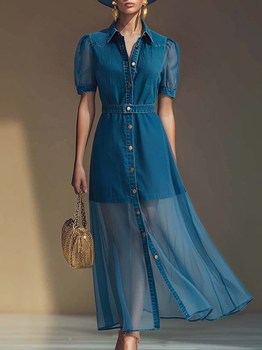 Isolde | Women's Button Front V-Neck Maxi Dress