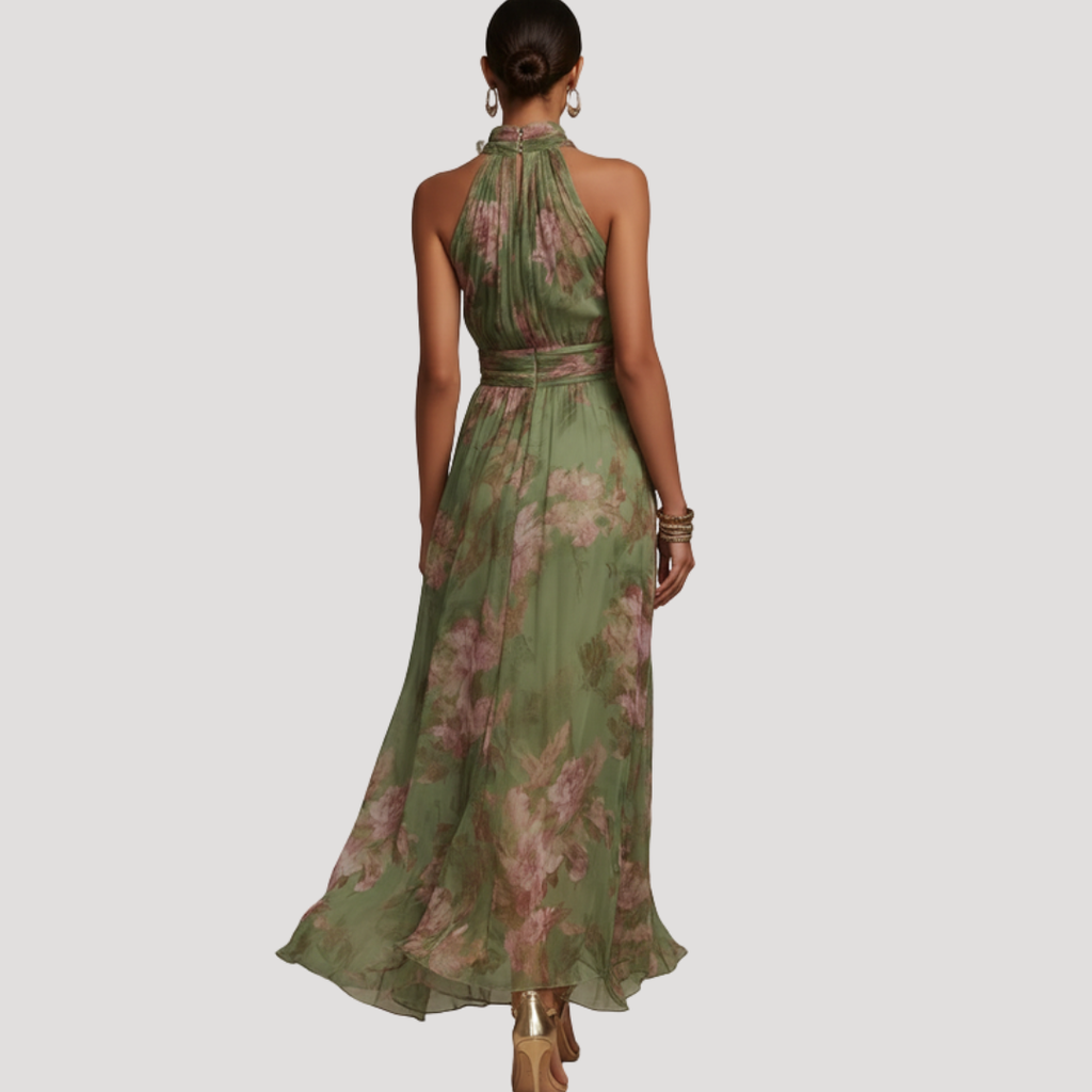 Penelope | Women's Floral Halter Maxi Dress